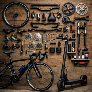 Kerékpár és e-roller alkatrészek Velence